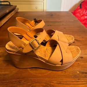 Kork-Ease Tan Wedges Size 9